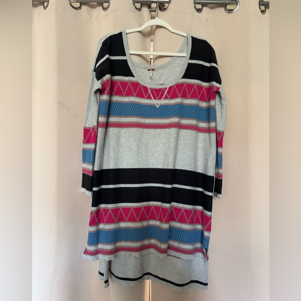 Free People Striped Multicolor Sweater Dress